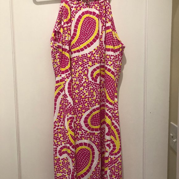 J.McLaughlin Mosaic Pink & Yellow Dress